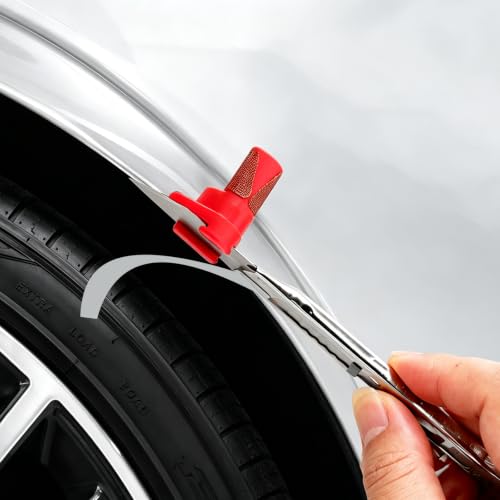 Film Cut Spacer Tool Set, Wrap Tool Cutting Spacer for Film Cut, 2 Pcs Left and Right Hand Edge Guide for Car Wrap Trimming, 2mm and 7mm Distance Cuts, with Utility Knife and 10 Blades