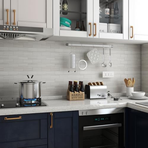 Peel and Stick Backsplash, 20-Sheet Peel and Stick Wall Tiles 13.5" x 5.8" PVC Subway Tile Stick on Backsplash for Kitchen Fireplace (Italian White Marble) - color: Italian White Marble