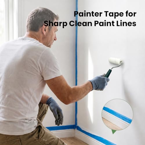 Paint Bucket Hand Held with Lids, 4" Paint Roller Kit, 20 Pack