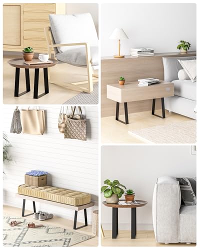 Metal Table Legs 14 Inch, Trapezoid Desk Legs DIY Bench, Side/Coffee Table - size: 14 Inch Legs