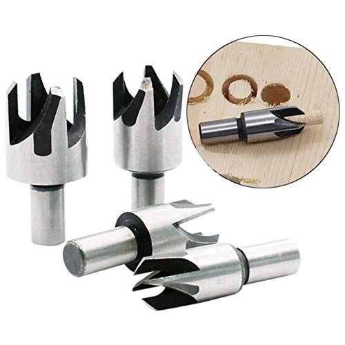 8-Pack Wood Hole Plug Cutter Set Carbon Steel Cutting Tools Cork Dowel Shank Drill Bit Knife for Woodworking Hole Saw Cutting 6MM 10MM 13MM 16MM (1/4 3/8 1/2 5/8)