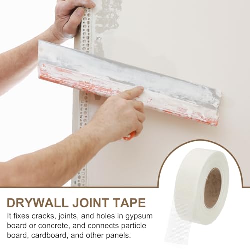 PATIKIL Drywall Repair Mesh Tape, 2 inch x 164 ft Fiberglass Repair Patch Self-Adhesive Dry Wall Joint Tape 12 Mesh Wall Hole Crack and Seam Patch, White - size: 2 inch x 164 Feet