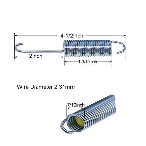 Yoogu 4-1/2 inch Recliner Sofa Chair Bed Tension Spring Replacement | 2 PCS - size: 4-1/2 Inch