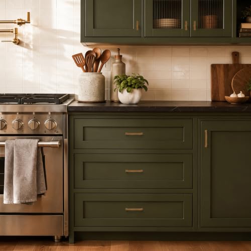 Ravinte Antique Brass Cabinet Handles Cabinet Pulls Single Hole 5 Pack - color: Antique Brass, size: Single Hole