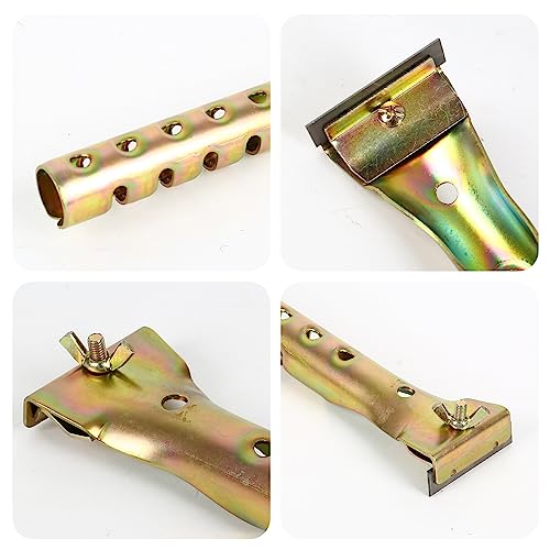 Paint Scraper Tool with 2 Pcs 2" Double-Edged Reversible Extra Blades Heavy Duty Cleaning Carbide Scraper for Removing Varnish Paint Glue Resin Dry Glaze Stains Putty Scratch