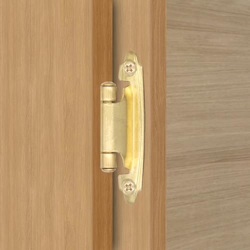 1/2 Inch Overlay Kitchen Cabinet Hinges Gold, 50 Pack(25 Pairs) - color: Gold, size: 50 Pack(25 Pairs)