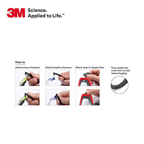 3M Safety Glasses, Solus 1000, Scotchgard Clear Lens, Blue/Black Frame - style: Clear Lens, Blue/Black Frame With Gasket