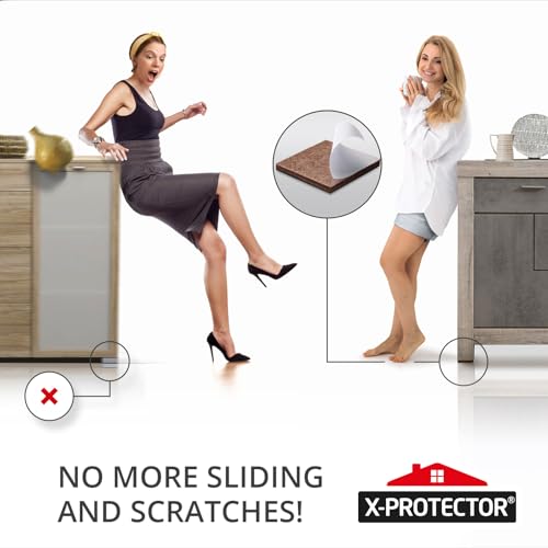 Non Slip Furniture Pads X-PROTECTOR 48 PCS - 32 pcs 1” Round + 16 pcs 2" - size: 1 & 2 inch 48 Mixed
