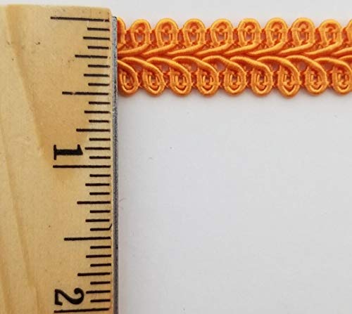 1/2" Chinese French Braid Gimp Trimming - 10 Continuous Yards - Many Colors! (Orange) - color: Orange