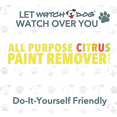Watch Dog All Purpose Citrus Paint Remover - Ruby Red Color, Citrus Scent - Removes Multiple Layers of Paint (Latex, Oil, Acrylic, Water-Based), Varnish, & Coatings - Do It Yourself Friendly - 32oz