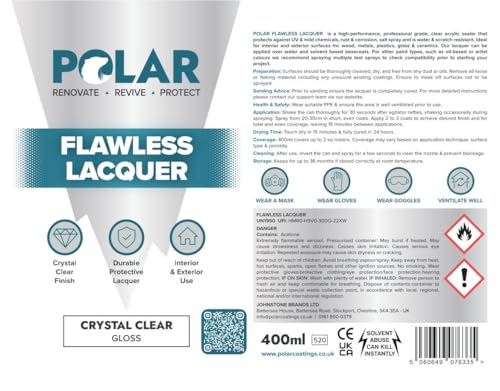 Polar Clear Gloss Flawless Lacquer Spray - 4 x 13.5 Fl Oz - color: Clear Gloss, size: 13.5 Fl Oz (Pack of 4)
