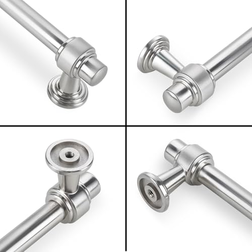 Brushed Nickel Kitchen Cabinet Pulls 6-1/4 Inch 10 Pack - color: Brushed Nickel, size: 6-1/4" Hole Center(160mm)