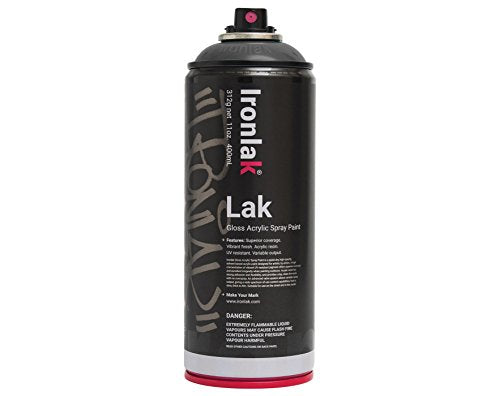 Ironlak Spray Paint, 400ml, Black Techie - color: Black Techie