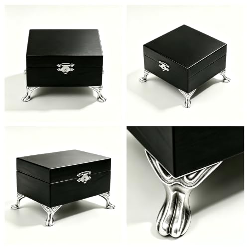 24pcs Antique Brass Box Legs, Small Jewelry Box Feet for Craft Trays - color: Chrome