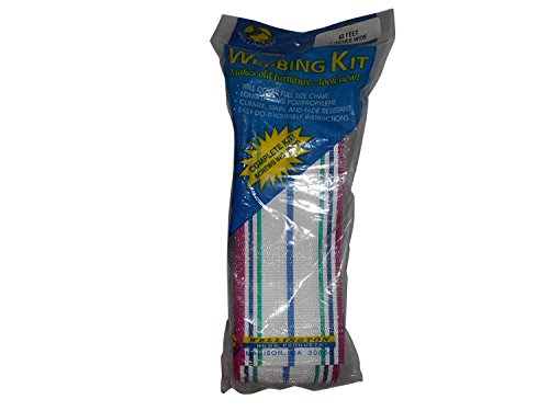 Chair Strap,40 Feet 3 Inches Wide Webbing Kit,Lawn Chair Webbing,Makes Old Furniture Look New (White-Blue-Pink) - color: White-blue-pink