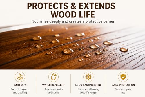 2 PCS 355ml*2, 2026 New Beeswax Essential Oil Wax Wood Polish Spray Furniture and Cleaner Natural Polish Spray for Living Rooms Kitchens Wood Furniture Floors Cleans Restores Shine Scratches