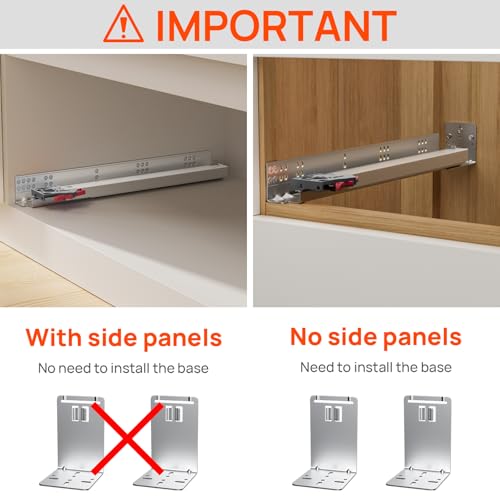 12 Inch Soft Close Undermount Drawer Slides,Full Extension,100 Lbs,1 Pair - size: 12 Inch