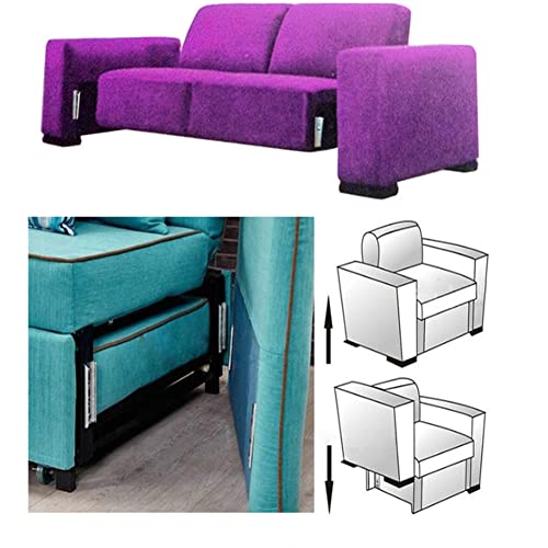 4.7 Inch Headboard Fixing Brackets, Panel Wall Mount Interlocking Hangers, Heavy Duty Sofa Connector, Universal Metal Interlocking Connector for Sofa, Bed, Furniture (2 Pair)