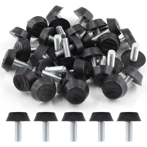 Zorfeter Threaded Furniture Adjustable Levelers, M6 x15mm, 30 Pcs - size: M6 x 15mm