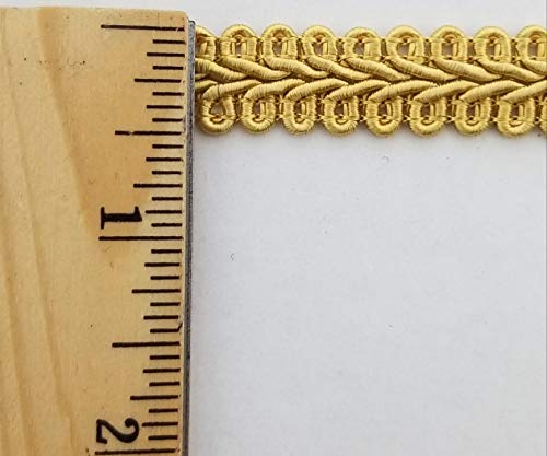 1/2" Chinese French Braid Gimp Trimming - 10 Continuous Yards - Many Colors! (Mustard) - color: Mustard