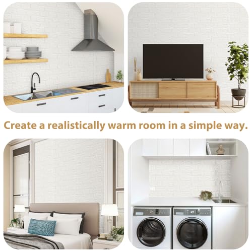 JOLOV 3D Wall Panels Peel and Stick, Waterproof PE Foam (30)