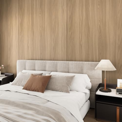 Light Wood Wallpaper Peeland Stick Wooden Contact Paper for Countertops - color: Light Brown, size: 31.5" x 157"