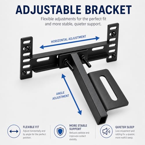 Adjustable Headboard Brackets for Metal Bed Frame w/ Dual Bilateral Plates