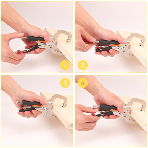 6 Pack 6 Inch C-Clamp Locking Pliers with Rubber Handle, 6 Inch C-Clamps Face, Heavy Duty C Clamp Locking Pliers, Adjustable C Clamps for Woodworking and Home Improvement - size: 6 Pack 6 Inch with rubber handle