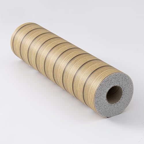 Haimin Wood Grain Slat Wall Panels Peel and Stick Faux Wood Thick Wallpaper - color: Yellow Oak