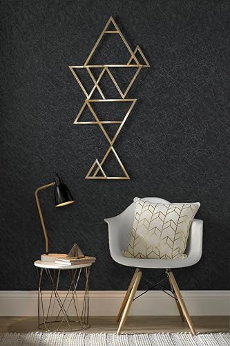 Safiyya Contact Paper Black Silk Wallpaper Textured Peel and Stick Wallpaper Removable Wall Paper Embossed Self Adhesive for Walls Vinyl Rolls 17.3 inch X 78.7 inch - color: Black, size: 17.3" x 78.7"
