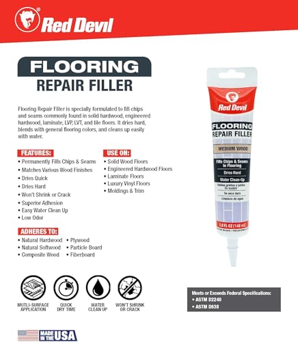 Red Devil 056045 Flooring Repair Filler, 5 oz., Dark Wood, 4 Pack - color: Dark Wood, size: Pack of 4
