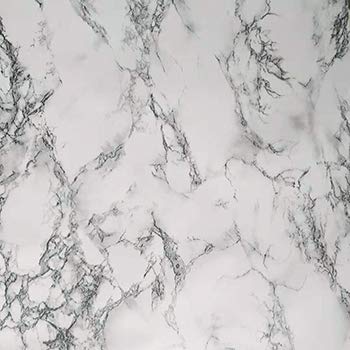 Art3d 15.8" x 120" (Pack of 1) Wall Panel Marble, Black/White - color: White, size: 15.8" x 120"