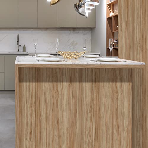 Sevalo Wood Contact Paper Wood Grain Peel and Stick Wallpaper Oak15.7“×276” - color: oak wood, size: 15.7" x 276"