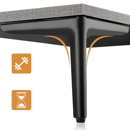 9.8 inch/25cm Matte Black Metal Furniture Legs Set of 4 - color: Matte Black, size: 9.8 inch