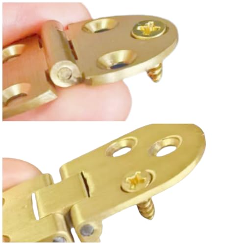 2pcs Solid Brass Hinges, Door Hinge Brass flip Hinges, Folding Tabletop Concealed Hinges, Furniture Hardware with Screws (L:2.82in(71.6mm)-2Pcs) - size: L:2.82in(71.6mm)-2Pcs