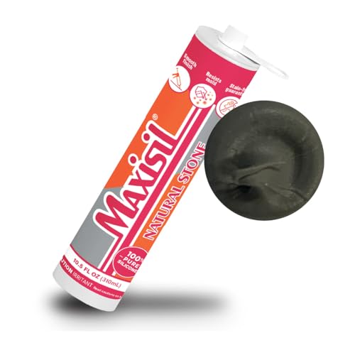 Maxisil Natural Stone Silicone Sealant 10.4 oz - N33 Matte Dark Grey, RDX1001MDG - color: N33 Matte Dark Grey