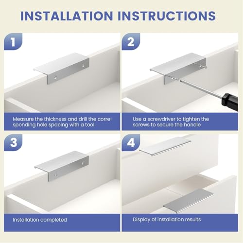 Peaha 25 Pack Kitchen Cabinet Handles 6-5/16" Brushed Nickel Cabinet Pulls - color: Brushed Nickel, size: Hole Centers:6-5/16in(160mm)