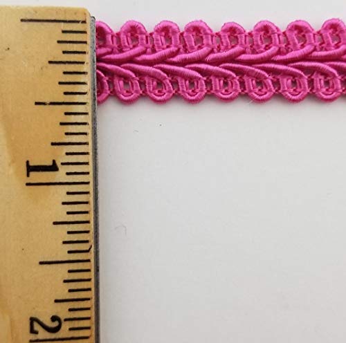 1/2" Chinese French Braid Gimp Trimming - 10 Continuous Yards - Many Colors! (Fuchsia) - color: Fuchsia