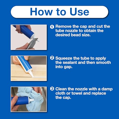 GE Advanced Silicone Caulk for Window & Door, Clear, 2.8 fl oz Tube, 12 Pack - 100% Waterproof Silicone Sealant, 5X Stronger Adhesion, Freeze & Sun Proof - size: Pack of 12, style: Clear