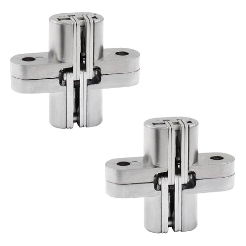 43.5 mm Hidden Hinge, Stainless Steel, 2pcs - size: 43.5 mm, 2 PCS