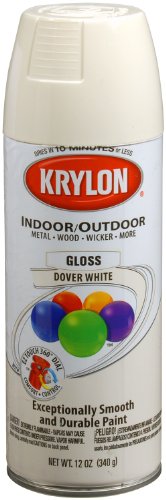 Krylon K05355507 ColorMaster Paint + Primer, Gloss, Dover White, 12 oz. - color: Dover White, size: 12 Ounce (Pack of 1), style: Gloss