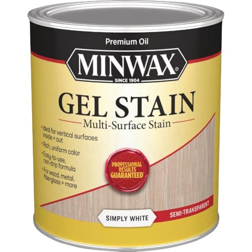 Minwax Semi-Transparent Simply White Oil-Based Gel Stain 1 qt