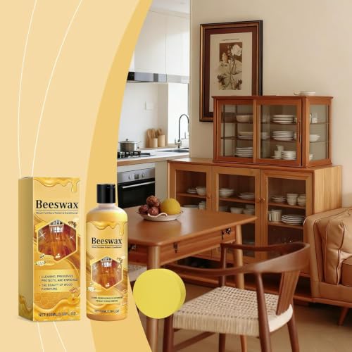 Wood Polish Beeswax Conditioner, Waterproof, Restore Furniture Floor Table