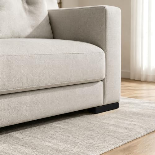 Geesatis 2" Height L-Shaped Furniture Legs, Black Metal, 4 Pack - color: Black, size: 4.3"×2"