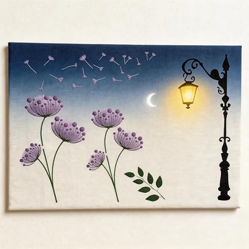 TIAMECH A4 Reusable Lover Street Light Stencil for Painting - style: Lover Street Light
