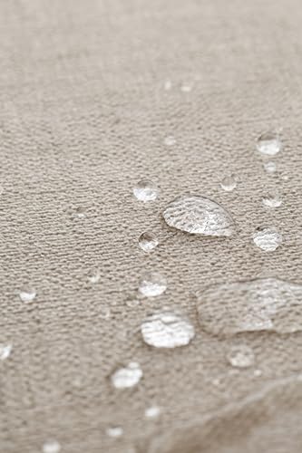 Liz Jordan Hill Luxury Ivory Chenille Stain Resistant Aquaclean Upholstery Fabric by the Yard Material for Home, Auto, Rv, Sofa, Chair -AC Spirit, Ivory 02