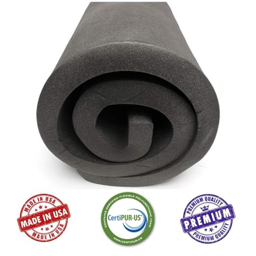 AKTRADING CO. 4" H X 24" W X 72" L CertiPUR-US Certified Rubber Foam Sheet Cushion (Seat Replacement, Upholstery Sheet, Foam Padding, Acoustic Foam Sheet) - size: 4" H X 24" W X 72" L