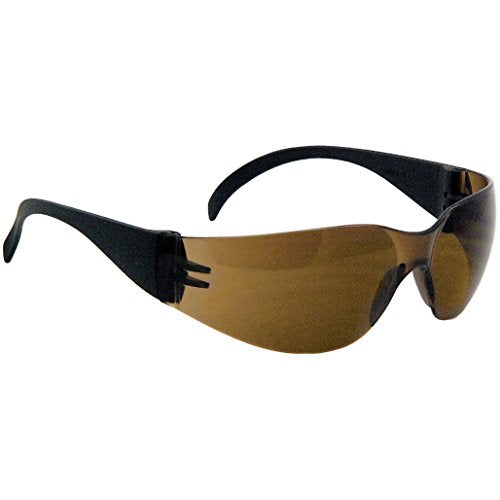 Galeton Outlaw Lightweight Anti-Scratch Lens Safety Glasses with Extra Wide Temples - color: Coffee, size: Pack of 1