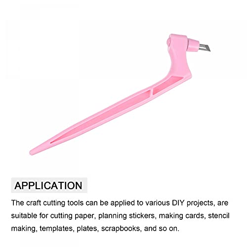 uxcell Craft Cutting Tools, 360 Degree Rotating Blades Stainless Steel Cutter with 15 Degree Blade for DIY Crafts Stencils Scrapbooks, Pink - color: Pink