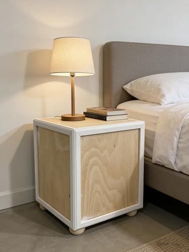 Set of 4 Unpainted Bun Feet 2 Inch Solid Wood for Furniture Unfinished Solid Hardwood Round Ottoman Couch Chair Sofa Legs with Screws